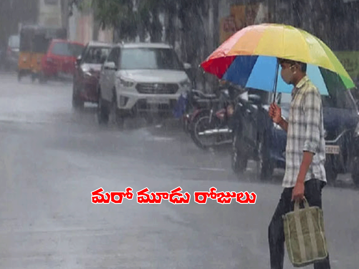 తెలంగాణ‌కు వ‌ర్ష సూచ‌న‌.. మ‌రో మూడు రోజులు వ‌ర్షాలు..