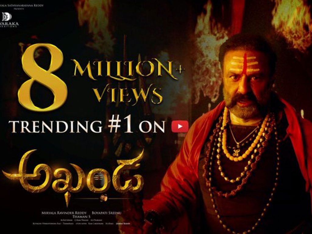 8 Million views for akhanda