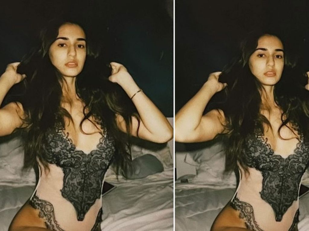 Disha Patani shares pic in Black lace bodysuit