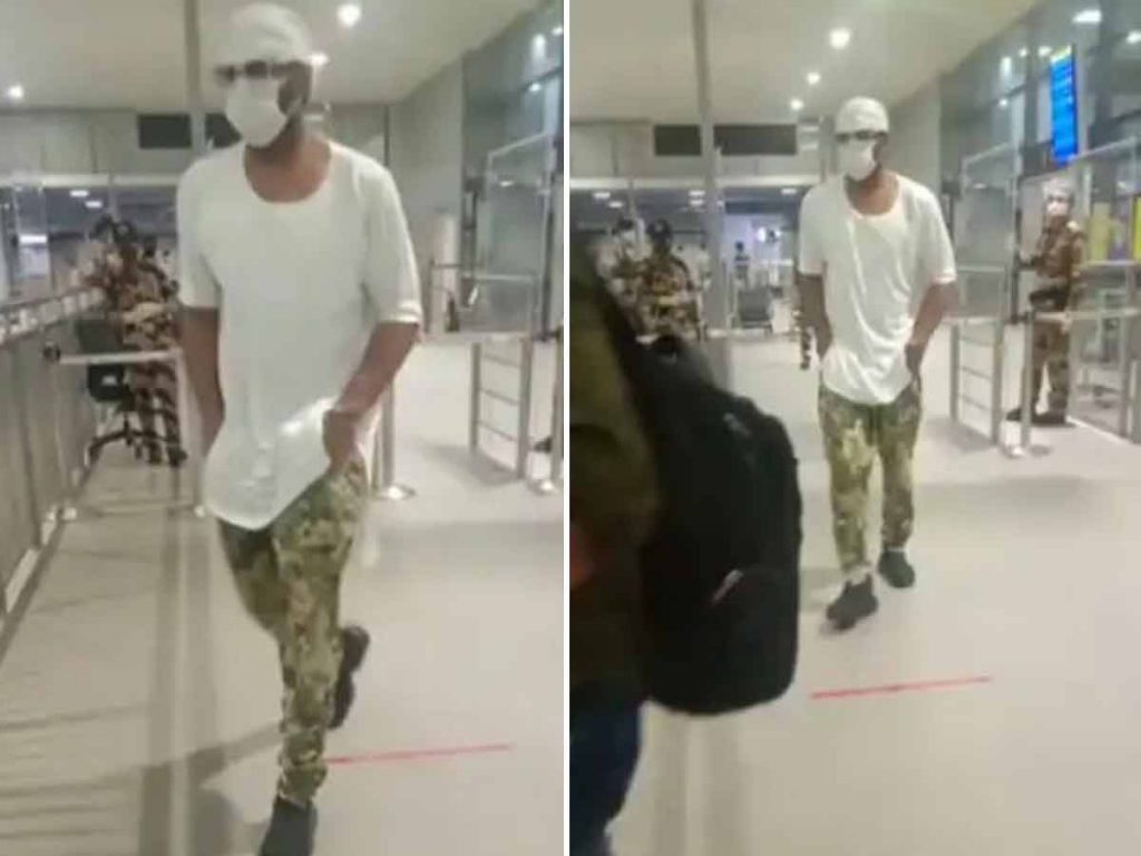 Prabhas casual avatar at Hyderabad airport