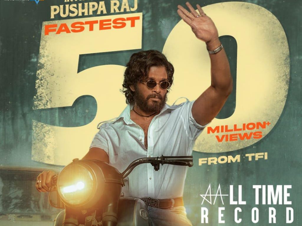 Fastest 50 Million Views For Pushpa Raj Intro