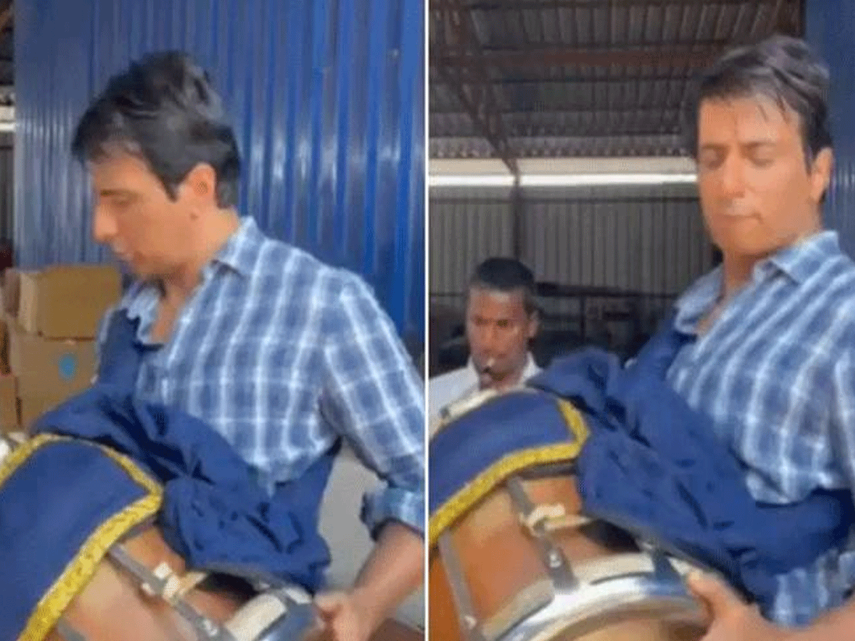 బ్యాండ్ వాయించిన సోనూ సూద్ 