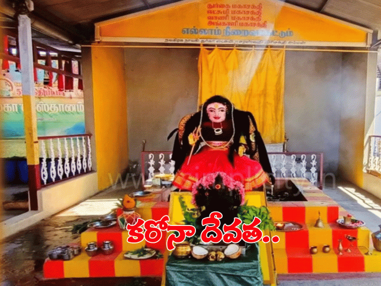 క‌రోనా దేవ‌త విగ్ర‌హం ప్ర‌తిష్ట‌.. 48 రోజుల మ‌హా య‌జ్ఞం