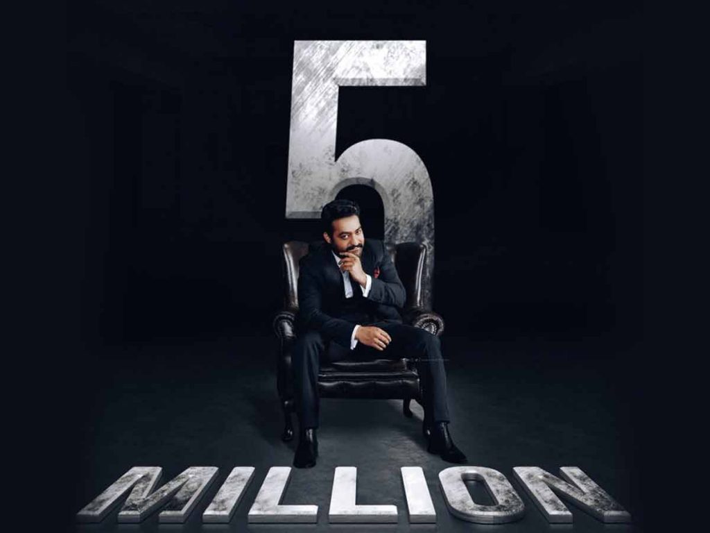 NTR Reaches 5 Million Mark On Twitter