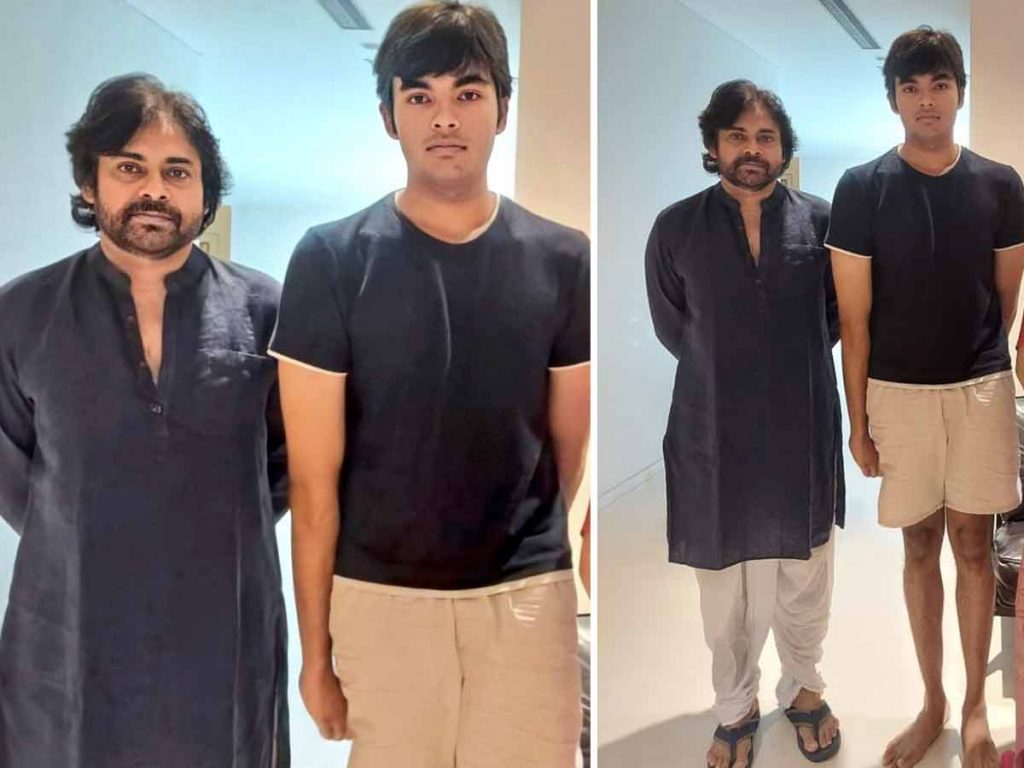 Latest Clicks of Power Star Pawan Kalyan With His Son Akira Nandan