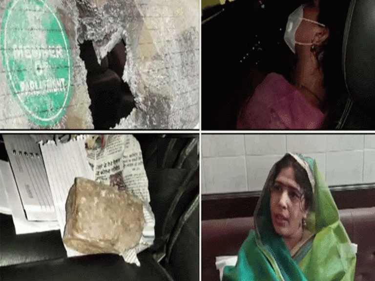 బీజేపీ మ‌హిళా ఎంపీ కారుపై రాడ్లు, రాళ్ల‌తో దాడి..