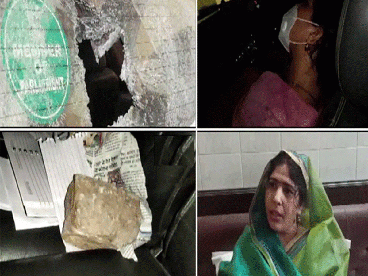 బీజేపీ మ‌హిళా ఎంపీ కారుపై రాడ్లు, రాళ్ల‌తో దాడి..