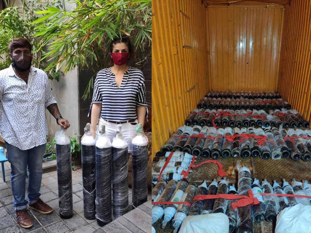 Raveena Tandon sends oxygen cylinders to Delhi