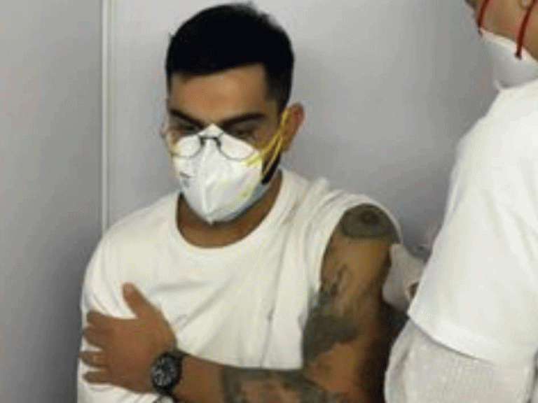 కరోనా వ్యాక్సిన్ తీసుకున్న విరాట్ కోహ్లీ…