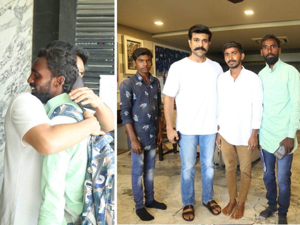 Ram Charan Fans walked nearly 231 kms for 4 days to meet their beloved star