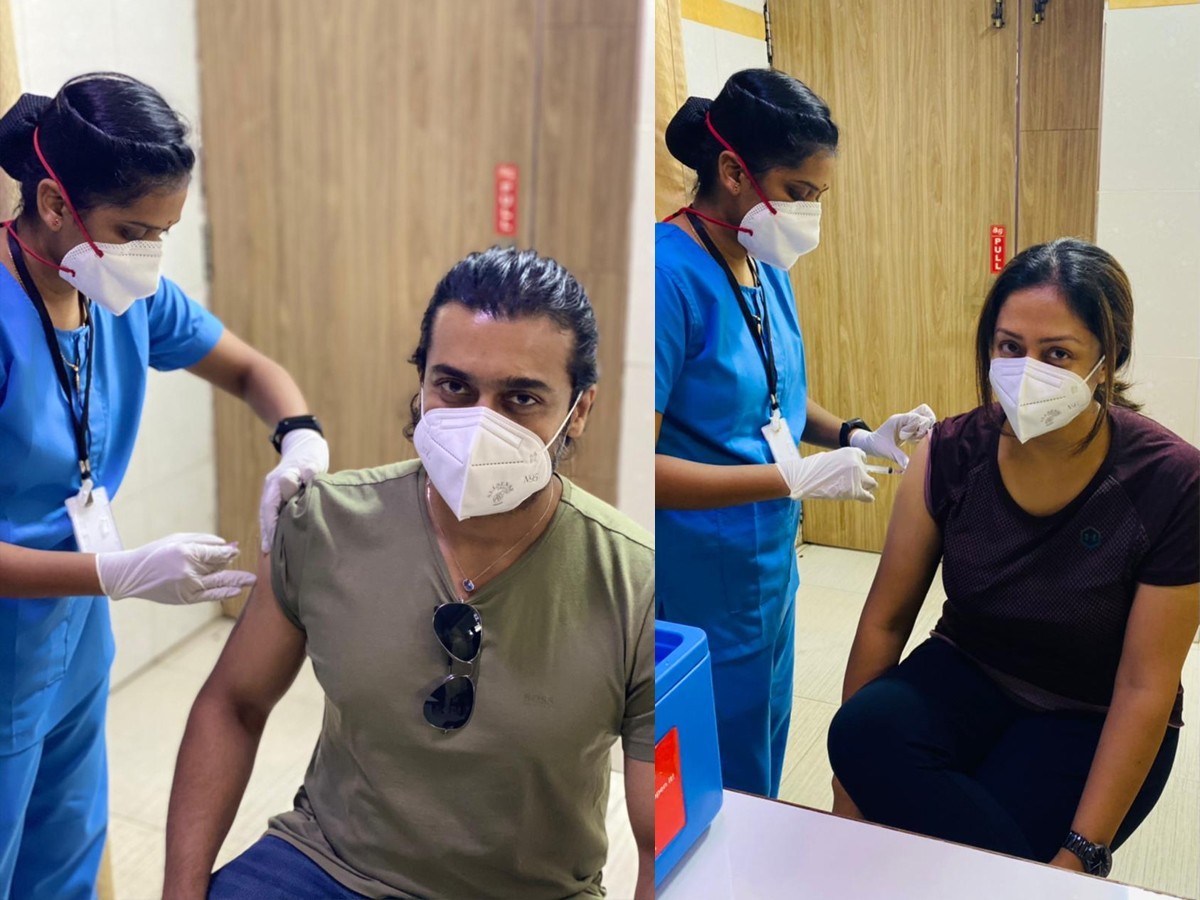 వ్యాక్సినేషన్ వేయించుకున్న స్టార్ కపుల్