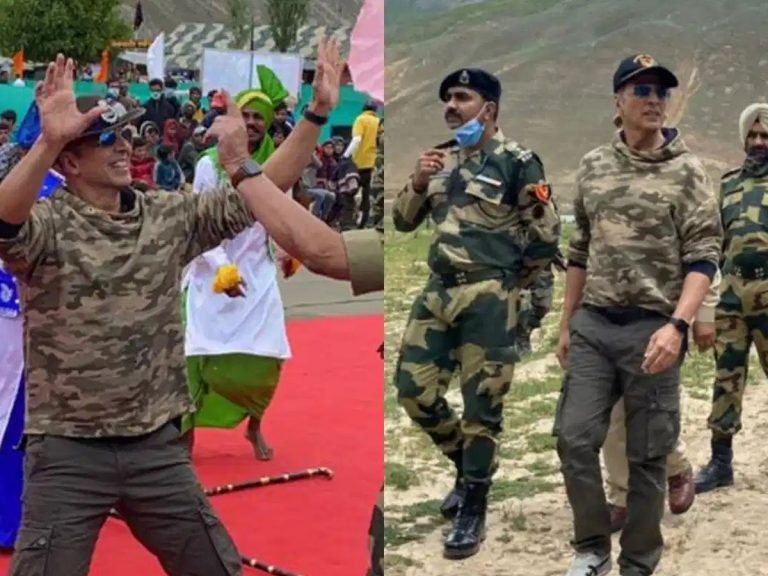 జవాన్లతో అక్షయ్ కుమార్… పాఠశాల కోసం కోటి విరాళం!