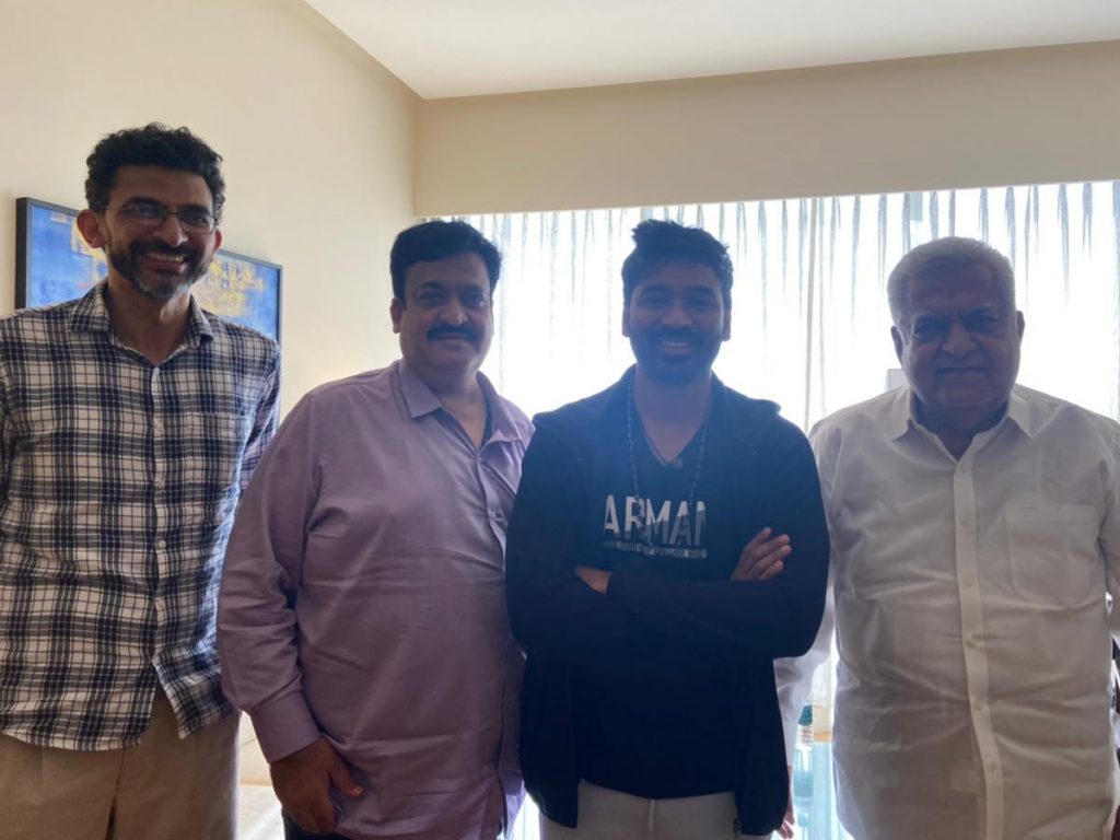 Director Sekhar Kammula team met Dhanush at Hyderabad