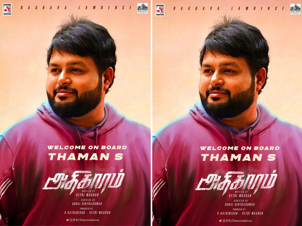 Thaman to compose music for Raghava Lawrence Adhigaaram