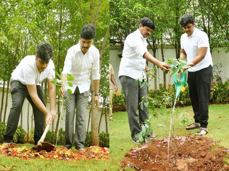 గ్రీన్ ఇండియా ఛాలెంజ్ లో భాగంగా మొక్కలు నాటిన హిమాన్షు…