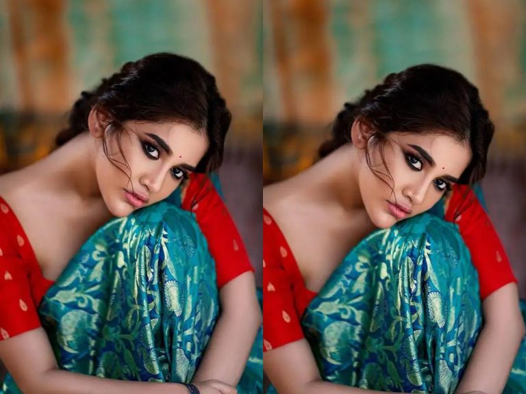 లంగా ఓణిలో పల్లెటూరు పడుచులా నభా నటేష్