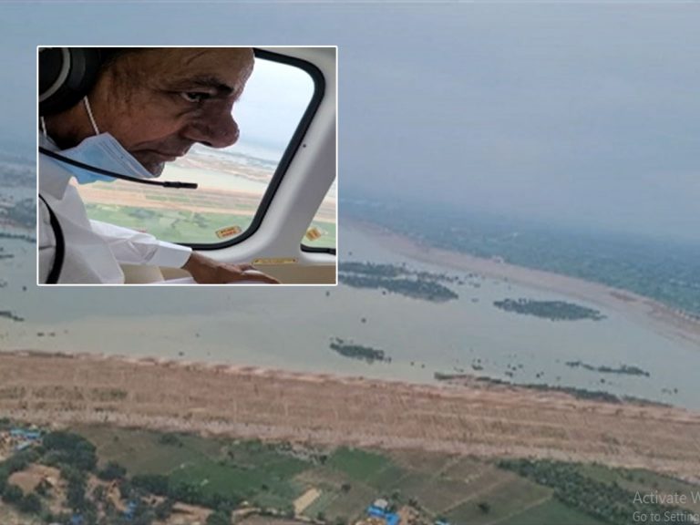 మల్లన్న సాగర్‌లో కేసీఆర్‌ ఏరియల్‌ సర్వే..