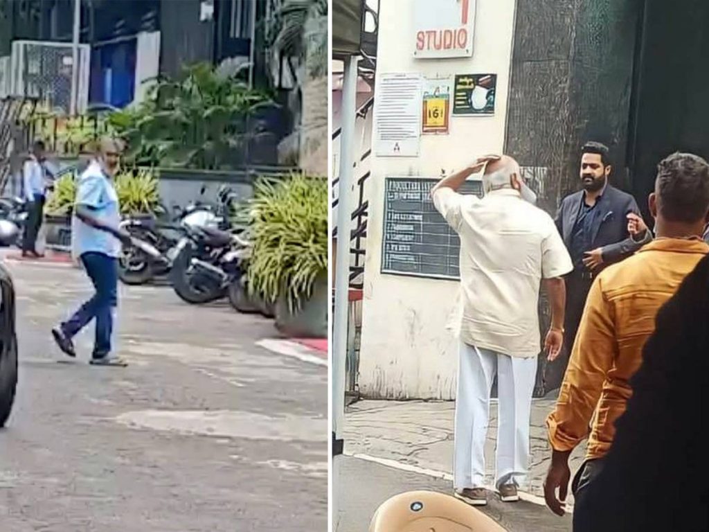 Rajamouli NTR and Raghavendra Rao spotted at Annapurna studios