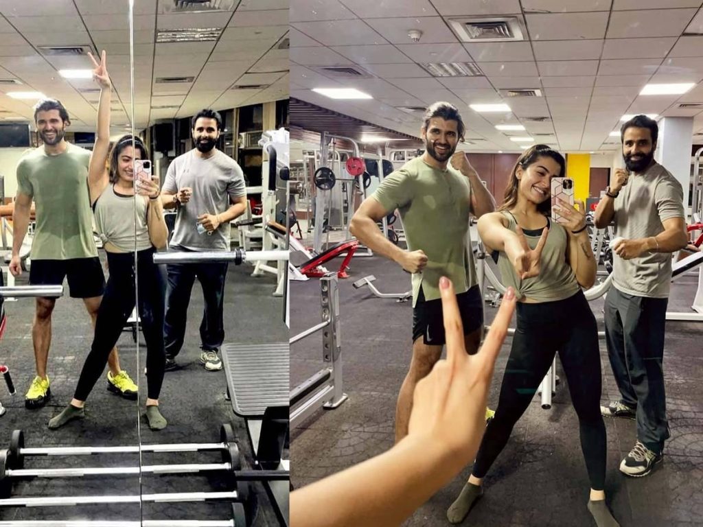 Vijay Deverakonda and Rashmika Mandanna together in gym