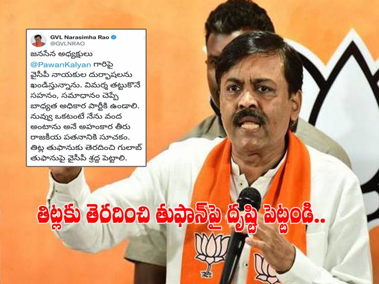 పవన్‌పై కామెంట్లు.. వైసీపీకి జీవీఎల్‌ కౌంటర్