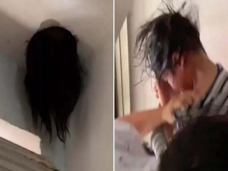 సీలింగ్‌లో ఇరుక్కున్న బాలిక త‌ల‌… గంట‌కు పైగా క‌ష్ట‌ప‌డి…