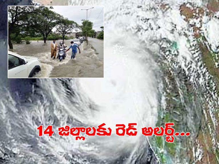గులాబ్‌ తుఫాన్‌ ఎఫెక్ట్.. 14 జిల్లాలకు రెడ్‌ అలర్ట్..