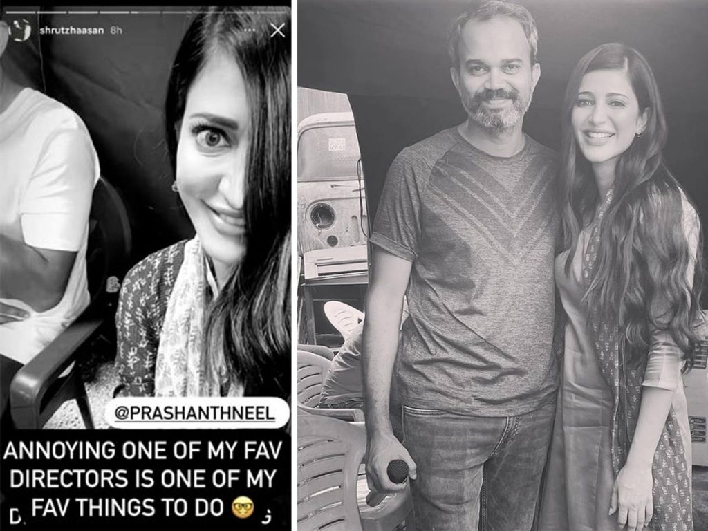 Shruthi Haasan Loves to Annoy Prashanth on Salaar Sets