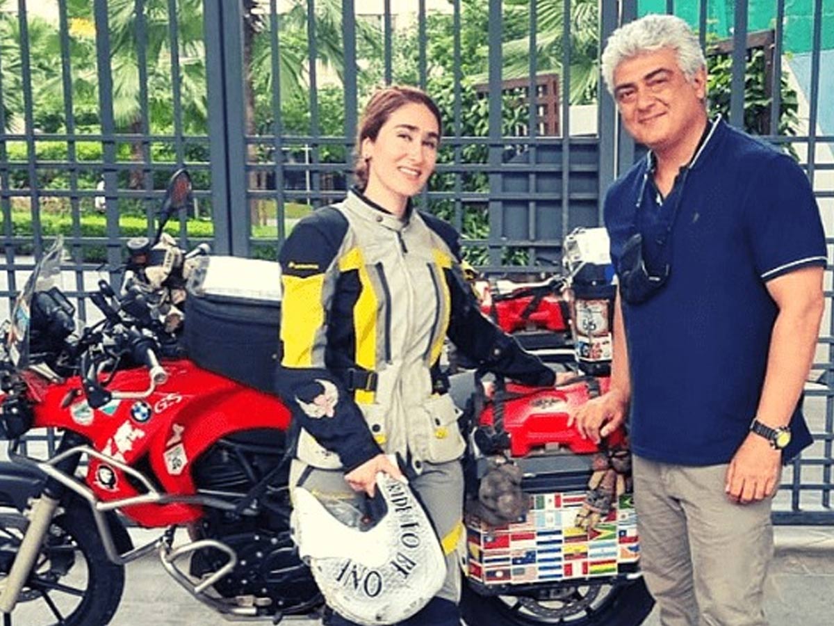 వరల్డ్ టూర్ కోసం ఫిమేల్ బైకర్ సలహాలు తీసుకున్న అజిత్!