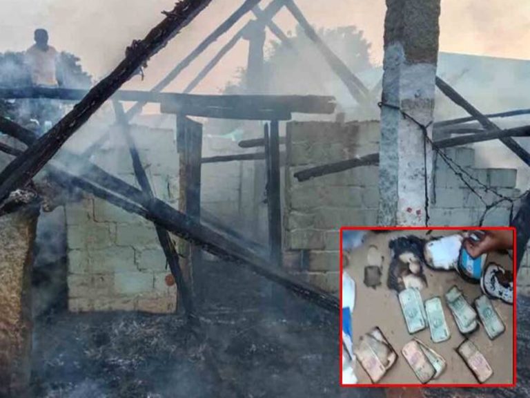 అగ్నిప్రమాదంలో కాలి బూడిదైన రూ.10 లక్షల నగదు