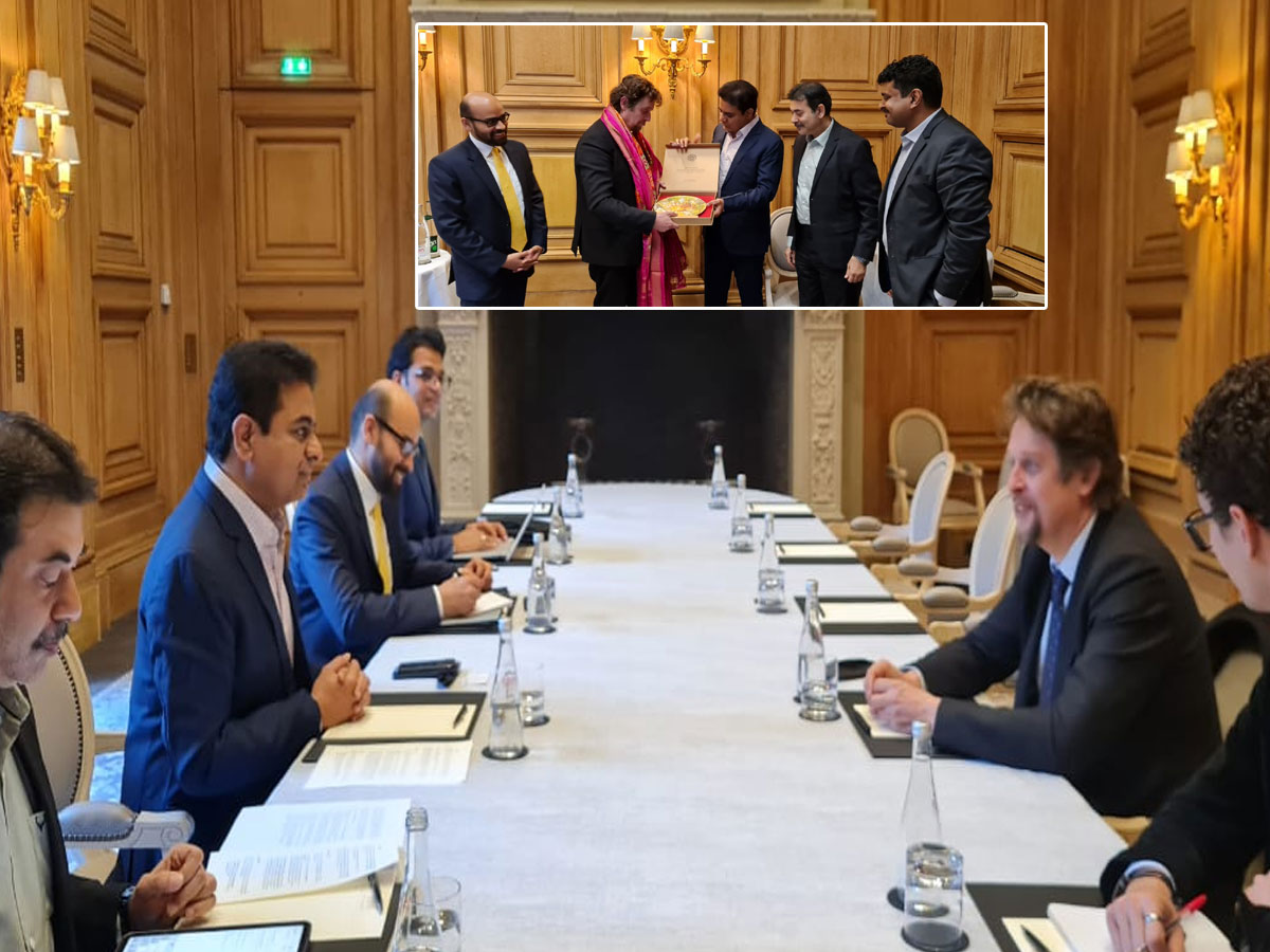 ఫ్రాన్స్‌ పర్యటనలో కేటీఆర్‌ బిజీబిజీ..