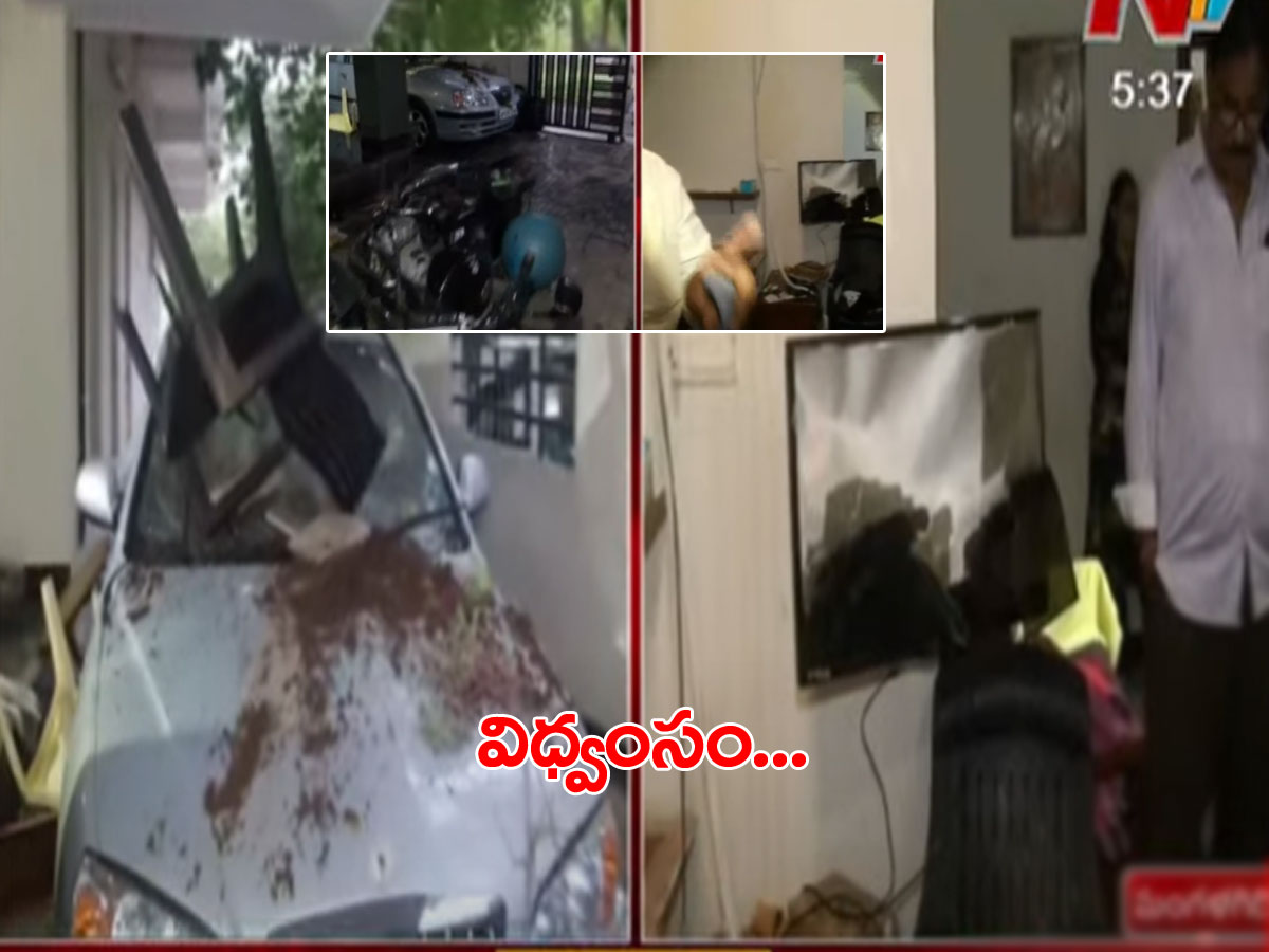 టీడీపీ నేత పట్టాభి ఇంటిపై దాడి, విధ్వంసం..