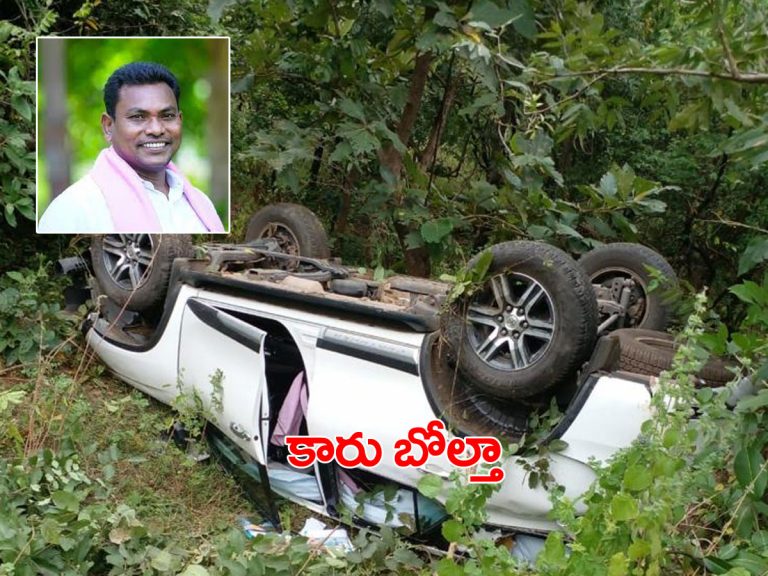 ప్రభుత్వ విప్‌ రేగా కాంతారావు కారు బోల్తా