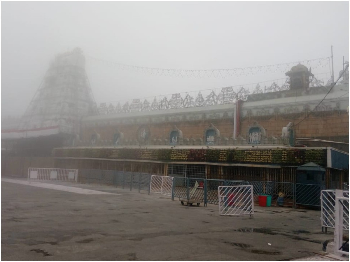 జోరువానలో తిరుమల.. భక్తుల ఆనందహేళ