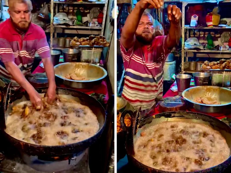 వైర‌ల్‌:  వెరైటీ టాలెంట్‌… స‌ల‌స‌ల కాగే నూనెలో…