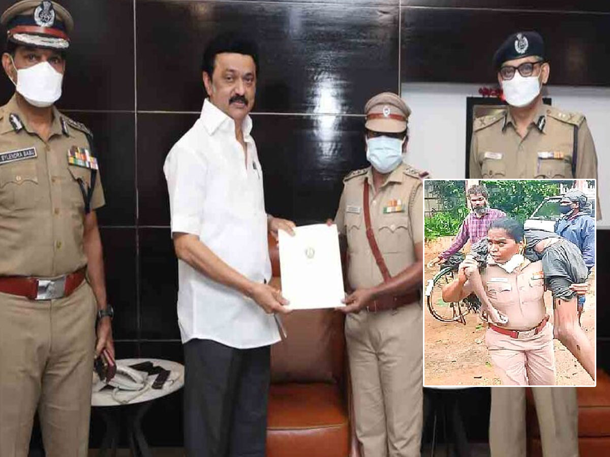 యువకుడిని కాపాడిన ఇన్‌‌స్పె‌క్టర్‌ రాజే‌శ్వరి.. అభినందించిన సీఎం..