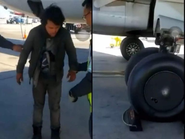 వీడు మాములోడు కాదు…విమానం ల్యాండింగ్‌ గేర్‌లో దాక్కొని…