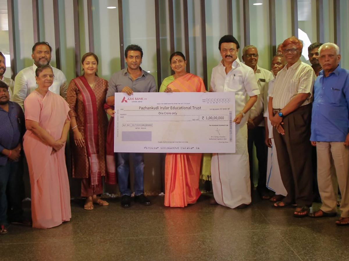 ఇరులర్ ట్రస్ట్ కు సూర్య రూ. కోటి విరాళం