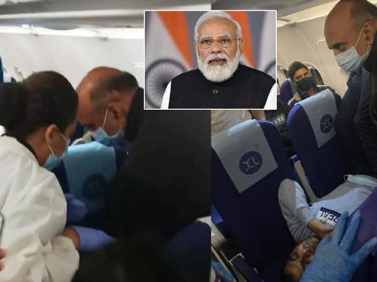 విమాన ప్రయాణికుడి ప్రాణాలు కాపాడిన కేంద్రమంత్రి.. ప్రధాని ప్రశంసలు