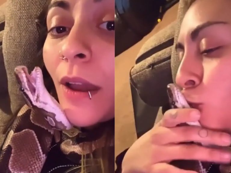 వైర‌ల్‌:  పాముతో యువ‌తి ముద్దులు… షాకైన నెటిజన్లు…