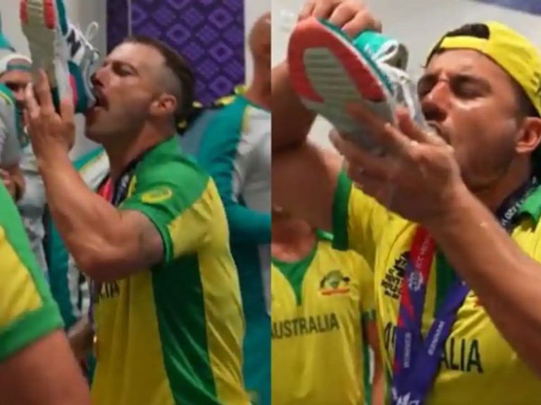 బూటులో బీర్ తాగిన ఆసీస్ ఆటగాళ్లు…