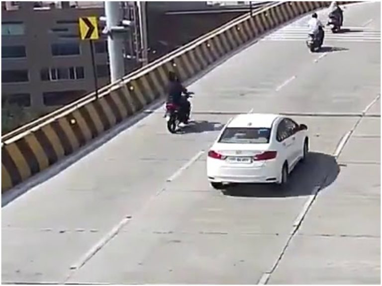 పీవీ ఎక్స్‌ప్రెస్‌వే పై కారు బీభత్సం