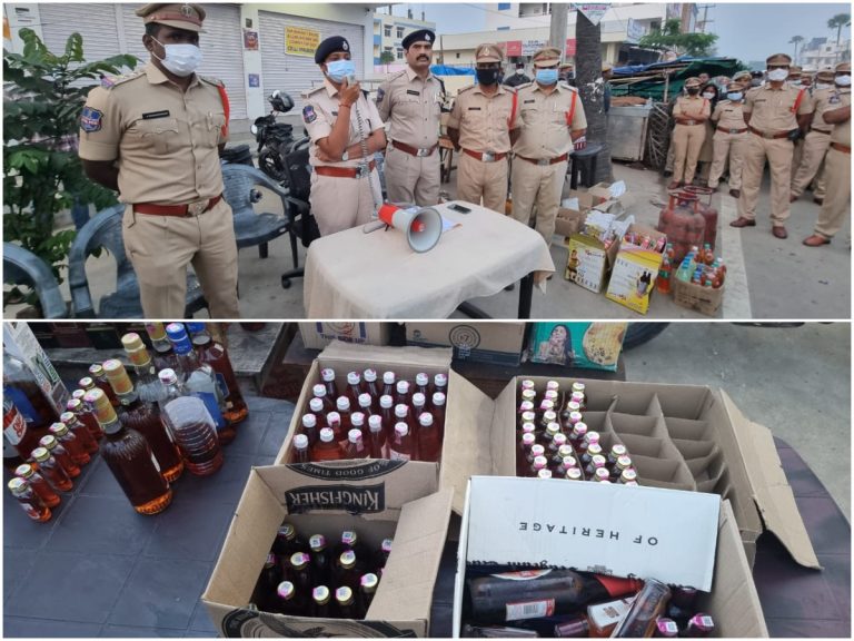 హన్మకొండలో కార్డన్ సెర్చ్.. భారీగా మద్యం సీజ్