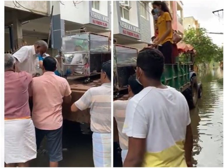 వర్షాల ఎఫెక్ట్‌ : చివరి మజిలీకి తప్పని తిప్పలు