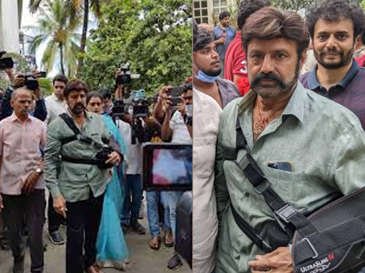 మీడియా ముందు బాలయ్య.. అందరి చూపు ఆ చేతిపైనే