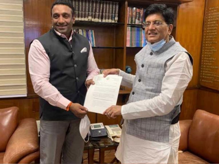 కేంద్రమంత్రి పీయూష్ గోయల్ తో గౌతమ్ రెడ్డి భేటీ