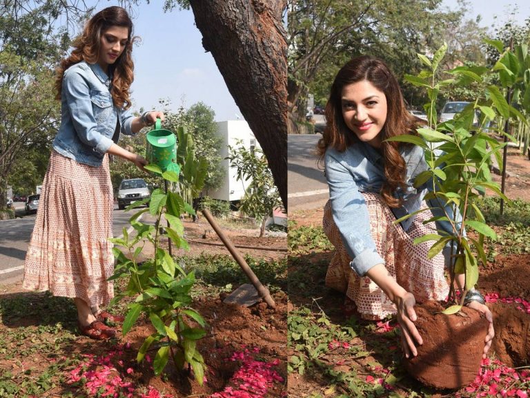 ‘గ్రీన్ ఇండియా ఛాలెంజ్’.. మొక్కలు నాటిన హీరోయిన్ మెహ్రీన్‌