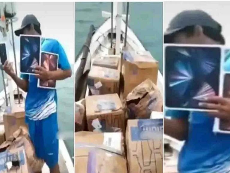 వైర‌ల్‌: చేప‌ల కోసం గాలం వేస్తే… యాపిల్ దొరికింది…