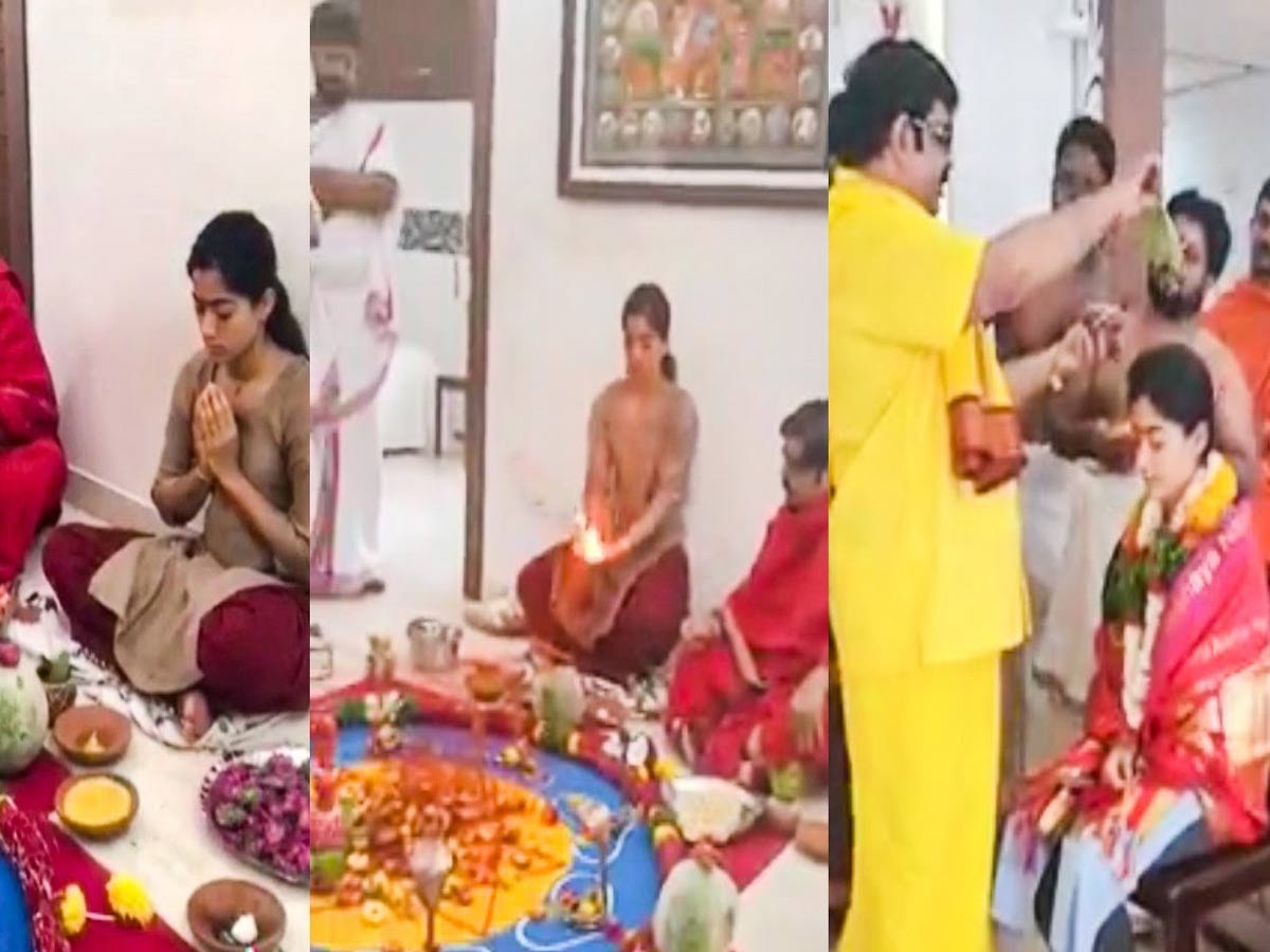 వివాదాల స్వామితో పూజలు చేసిన రష్మిక.. అందుకోసమేనా..?