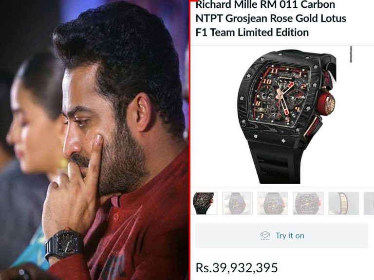 ‘ఆర్ఆర్ఆర్’ ప్రెస్ మీట్ .. అందరి కళ్లు తారక్ వాచ్ పైనే!!