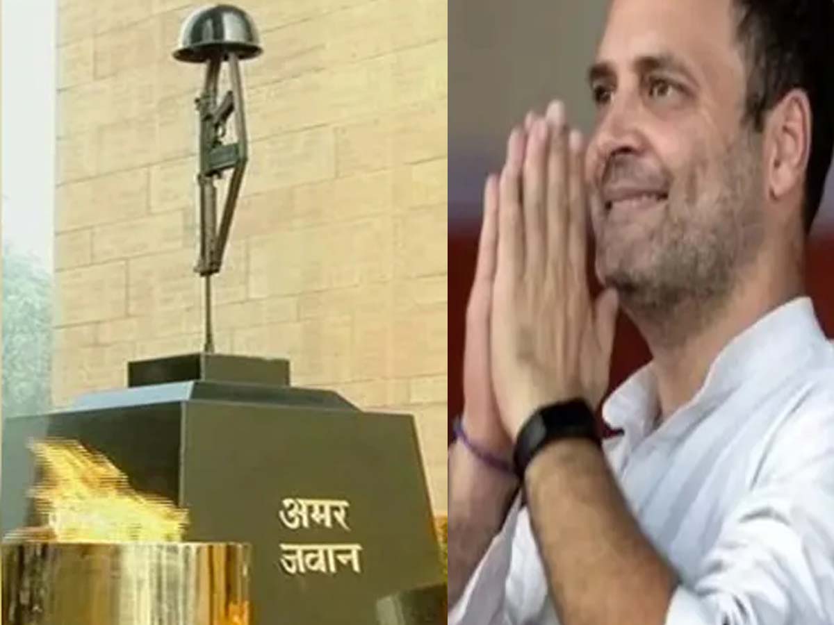 అమ‌ర జ‌వాన్ జ్యోతికి రాహుల్ గాంధీ భూమి పూజ‌
